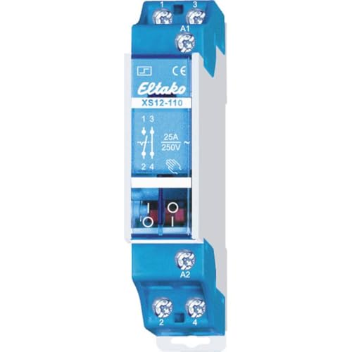 Eltako Stromstoßschalter 230V. 1 Schließer + 1 Öffner 25A/250V AC XS12-110-230V von Eltako