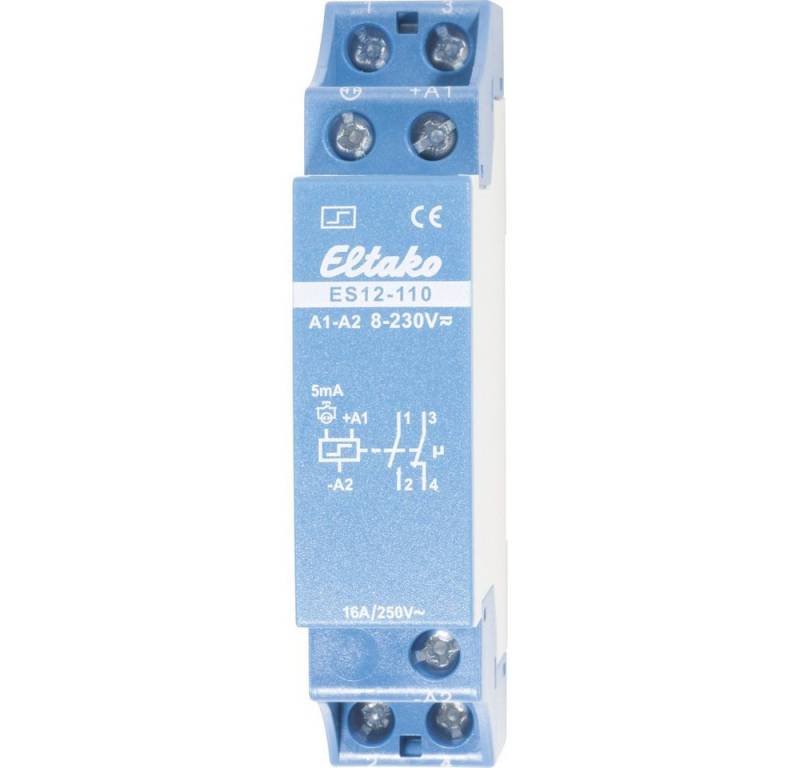 Eltako Stromstoßschalter Stromstoß-Schalter Hutschiene Eltako ES12-110 1 Schließer, 1 Öffner 23, (ES12-110) von Eltako