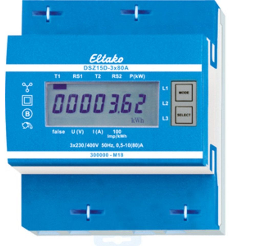 Eltako Wechselstromzähler Eltako DSZ15DZ-3x80A MID Drehstromzähler digital 10 A 1 St., DSZ15DZ-3x80A MID Eltako Wechselstromzähler Eltako DSZ15DZ-3x80A MID Drehstromzähler digital 10 A 1 St., DSZ15DZ-3x80A MID von Eltako