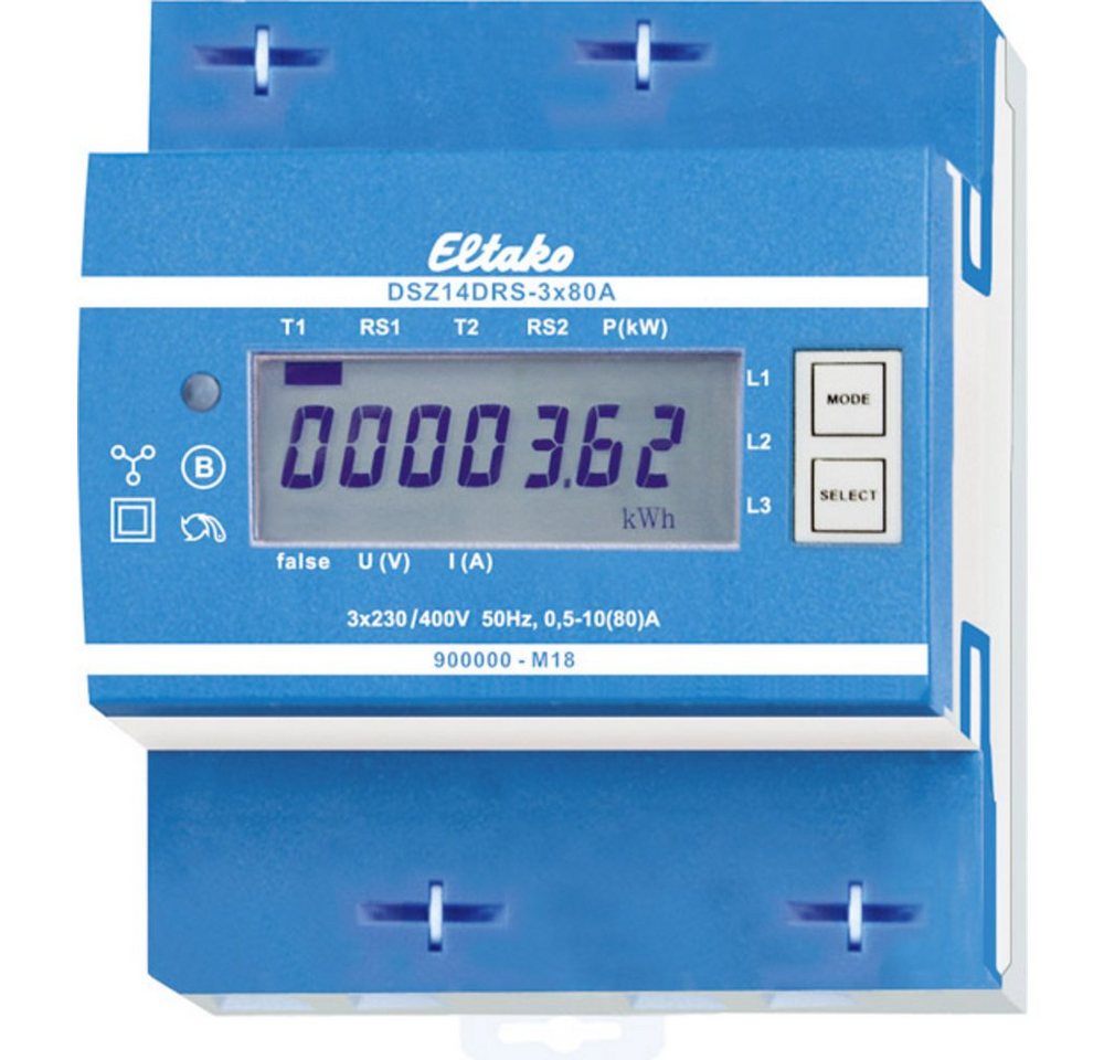 Eltako Wechselstromzähler Eltako DSZ14DRS-3x80A MID Drehstromzähler digital 80 A MID-konform: J, DSZ14DRS-3x80A MID Eltako Wechselstromzähler Eltako DSZ14DRS-3x80A MID Drehstromzähler digital 80 A MID-konform: J, DSZ14DRS-3x80A MID von Eltako