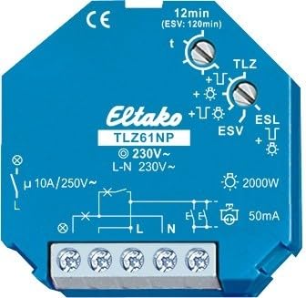 Eltako elektronischer Treppenlichtschalter UP TLZ61NP-230V von Eltako