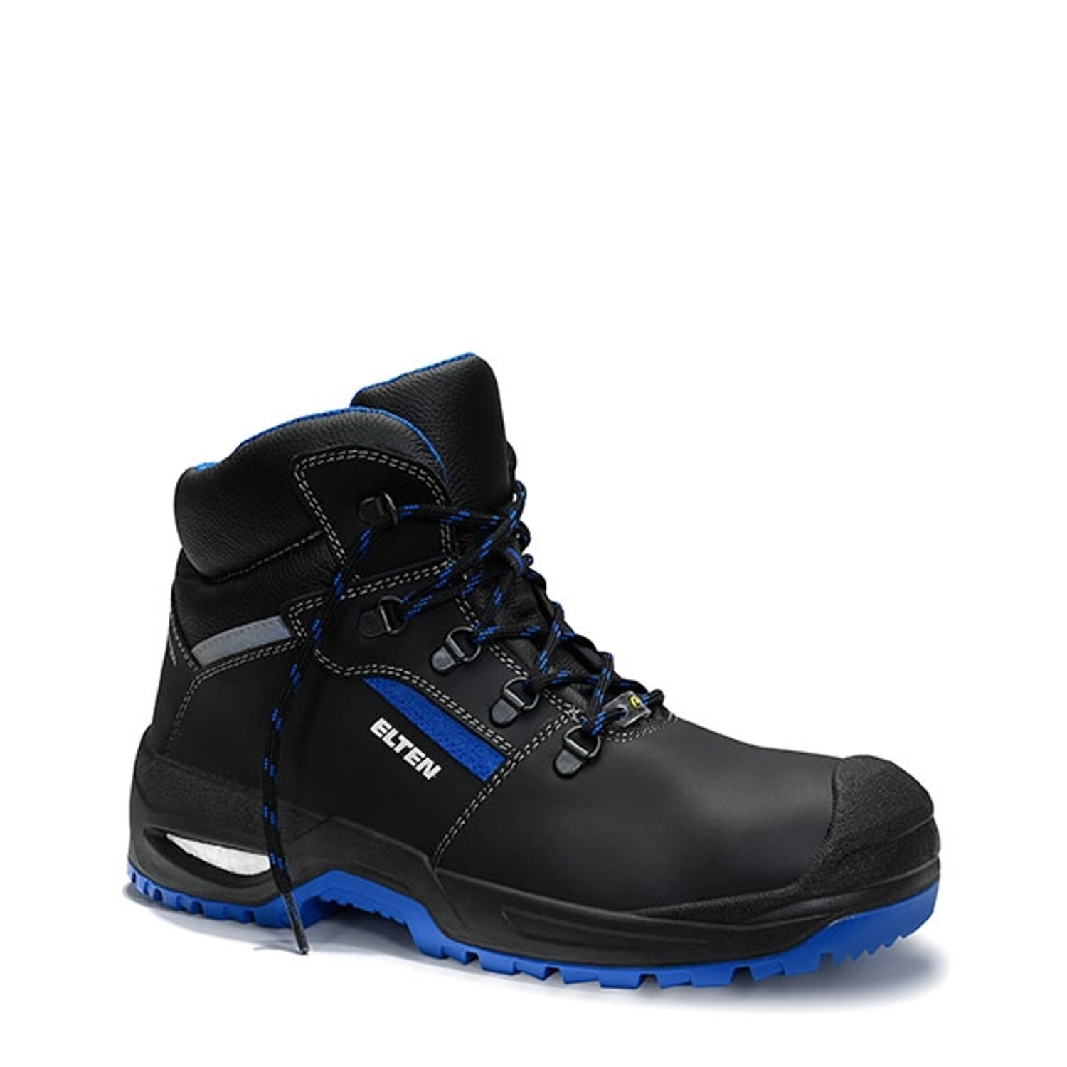 Elten Sicherheitsschnürstiefel Leonardo Xxsg Black-Blue Mid Esd S3 Gr. 48 von Elten