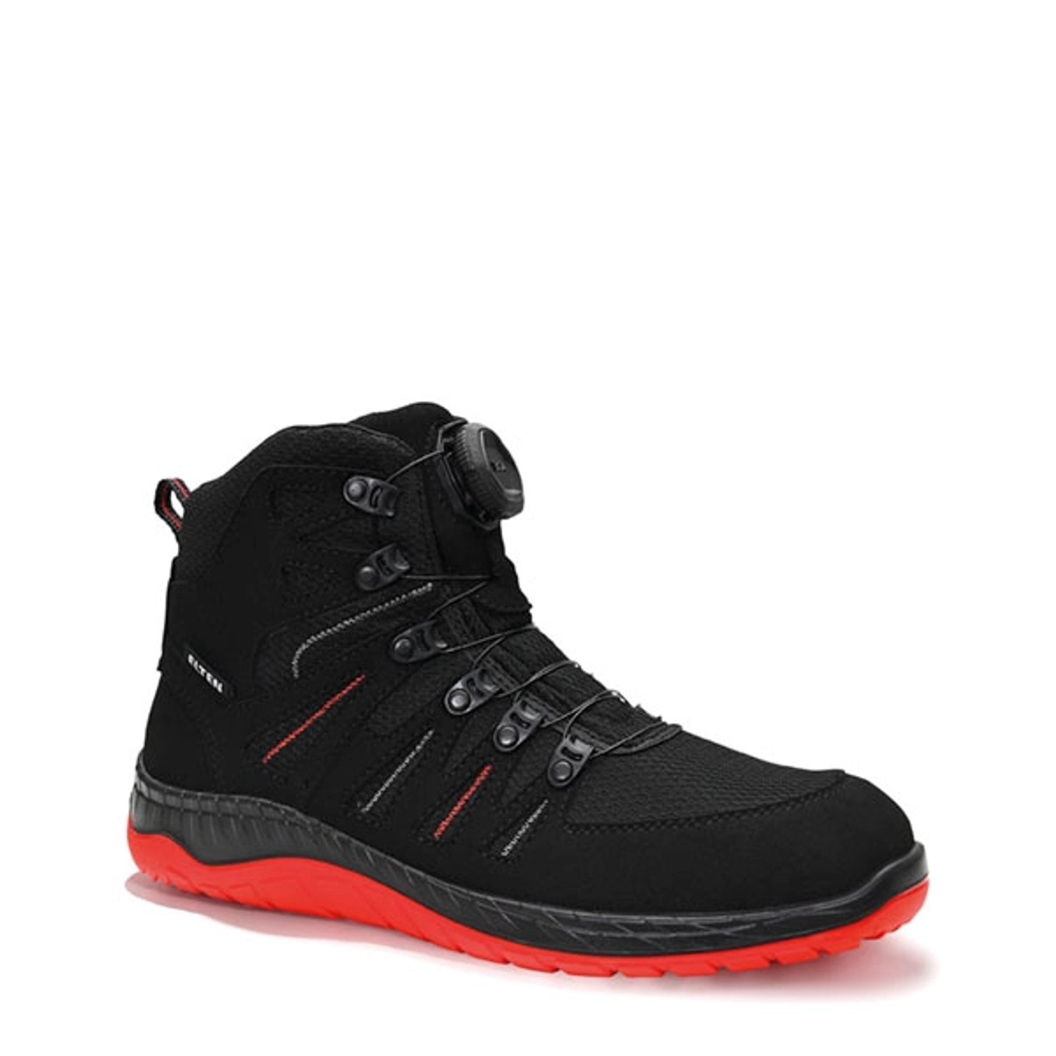 Elten Sicherheitsstiefel Maddox Boa Black-Red Mid Esd S3 Gr. 37 von Elten