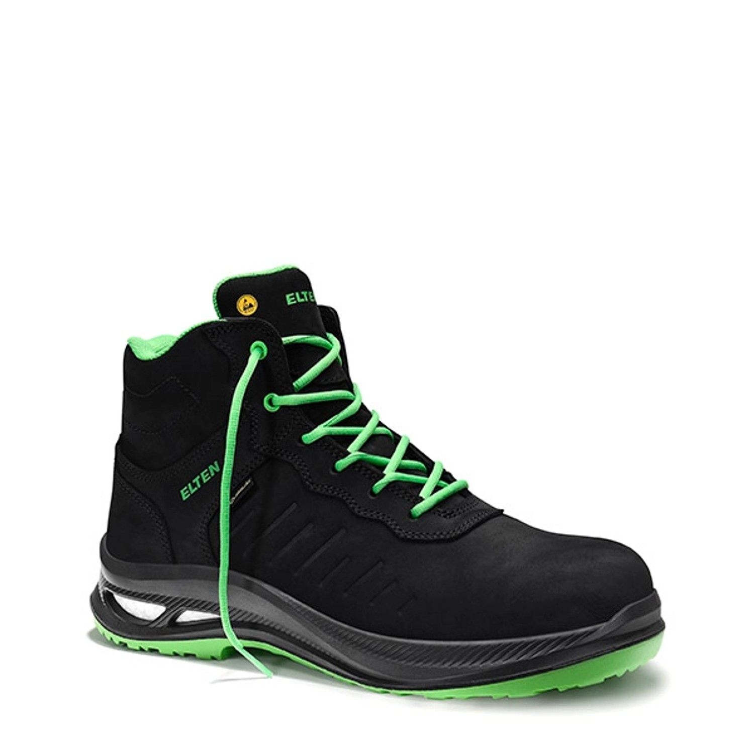 Elten Sicherheitsstiefel Stewart Xxg Pro Gtx Black-Green Mid Esd S3 Hi Ci Gr. 43 von Elten