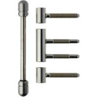 ELLEN Design-Türband RK, 3tlg. vernickelt matt Rollen ø 15, Türgew. 60kg von Elton