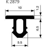 ELLEN Treppenprofil K 2879 einfräsen Trapez W-KF schwarz, Br10 x H7,7 von Elton