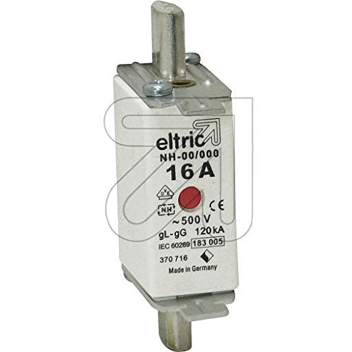 Eltric 3er Pack NH-Sicherungseinsätze 00/16A 370716/33 (alternativ: D223678) von Eltric