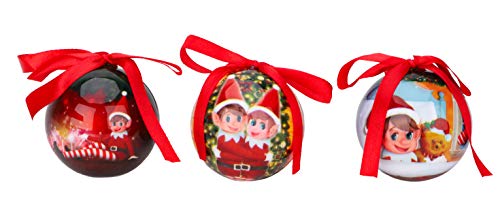 Elves Behavin' Badly Elf's Pack of 3 – 6,5 cm Christmas Baubles – Elf Accessories von Elves Behavin' Badly