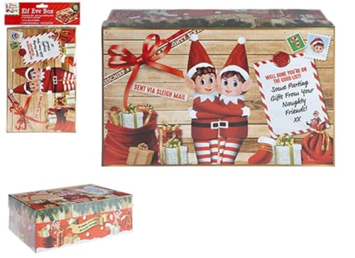 Elves Behaving Badly 500067 Mini Xmas Eve Box | Multiclor | 1 Stück – 17 x 26,5 x 8,5 cm Zubehör, Cartoon, mehrfarbig von Elves Behaving Badly