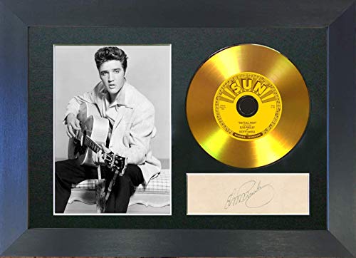 Elvis Presley #131 Gold Disc Thats All Right, signiertes Autogramm, A4, schwarzer Rahmen von Elvis Presley