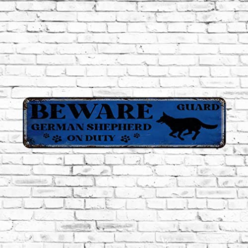 Lustiges Hundeschild für Deutscher Schäferhund, Geschenk, Vintage-Stil, Metallschild, schöne Hunde-Silhouette, Pfotenabdruck, Poster, Blechschild, rustikale Gefahr, Hundehaus, Wanddekoration, 7,6 x Lustiges Hundeschild für Deutscher Schäferhund, Geschenk, Vintage-Stil, Metallschild, schöne Hunde-Silhouette, Pfotenabdruck, Poster, Blechschild, rustikale Gefahr, Hundehaus, Wanddekoration, 7,6 x von Elvoes