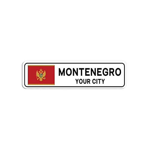 Personalisiertes Monte-Straßenschild Monte-Flagge, individueller Stadtname, Metall-Blechschild, Wandkunst, Heimdekoration, individuelles Geschenk für ausländische Freunde, Nachbarn, 7,6 x 30,5 cm von Elvoes