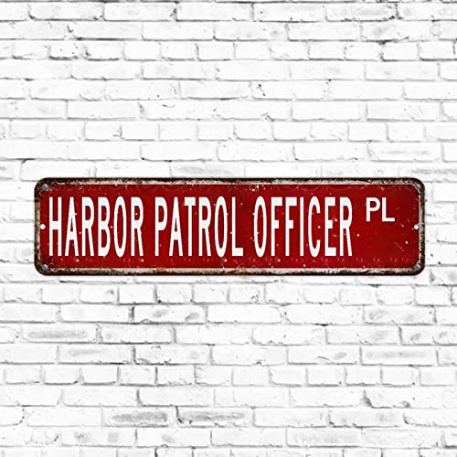 Professionelles Metallschild mit Aufschrift "Harbor Patrol Officer", hochwertig, PL-Straßenschilder, Vintage, rustikale Retro-Wanddekoration, lustiges Aluminium-Blechschild, Dekoration für drinnen und Professionelles Metallschild mit Aufschrift "Harbor Patrol Officer", hochwertig, PL-Straßenschilder, Vintage, rustikale Retro-Wanddekoration, lustiges Aluminium-Blechschild, Dekoration für drinnen und von Elvoes