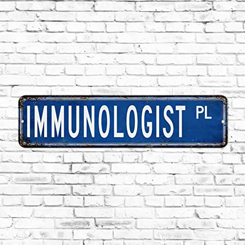 Straßenschilder mit Immunologen im Vintage-Stil, professionelles Blechschild, rustikales Heimbüro, Business-Dekoration, hochwertiges Aluminium, Straßenschild, Immunologe, Geschenk, 10,2 x 45,7 cm Straßenschilder mit Immunologen im Vintage-Stil, professionelles Blechschild, rustikales Heimbüro, Business-Dekoration, hochwertiges Aluminium, Straßenschild, Immunologe, Geschenk, 10,2 x 45,7 cm von Elvoes