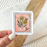 Rosa Blumen Stempel Sticker, 5x30cm von ElyseBreanneDesign