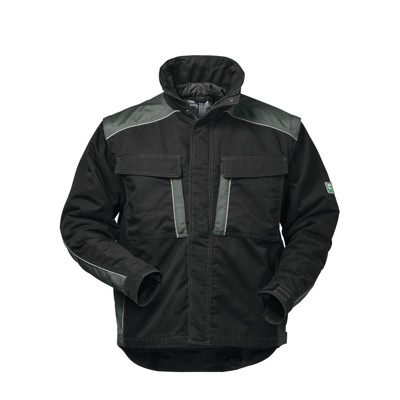 2-in-1 Outdoorjacke BASEL, schwarz/grau, Größe M von Elysee