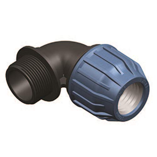 Elysee PP-Fitting, Winkel auf AG, Winkel auf Außengewinde 25mm x 3/4" AG für PE-Rohr, DVGW, Trinkwasserzertifiziert von Tokiso