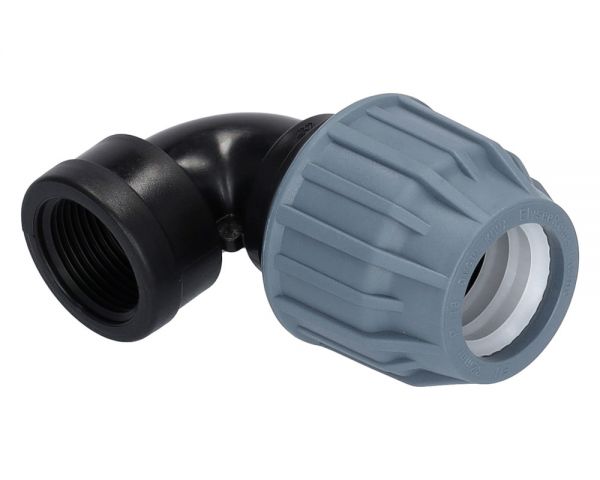 PP Winkelkupplung 25mm - 3/4 Zoll Innengewinde - Arbeitsdruck PN16 von Elysee