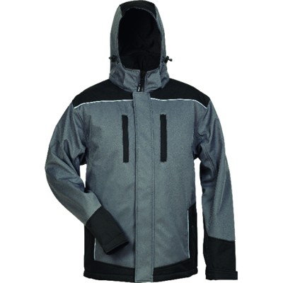 Softshell-Winterjacke AJAX, grau/schwarz, Größe 3XL von Elysee