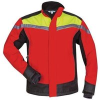 Waldarbeiter-Softshelljacke esche Gr.M rot/gelb/schwarz von Elysee