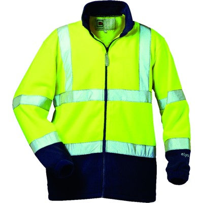 Warnschutz-Fleecejacke VALENTIN, warn-gelb/marine-blau, Größe XL von Elysee