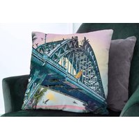 Original Designer Wildleder Kissen Birds Of Tyne von AllThingsBloomArt