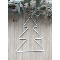 Makramee Tannenbaum Tannenbaumform Metallring Ring Draht Wandbehang Weihnachten Christmas Weihnachtsdeko Boho Stil Traumfänger Türkranz Diy von EmLiHandgemacht