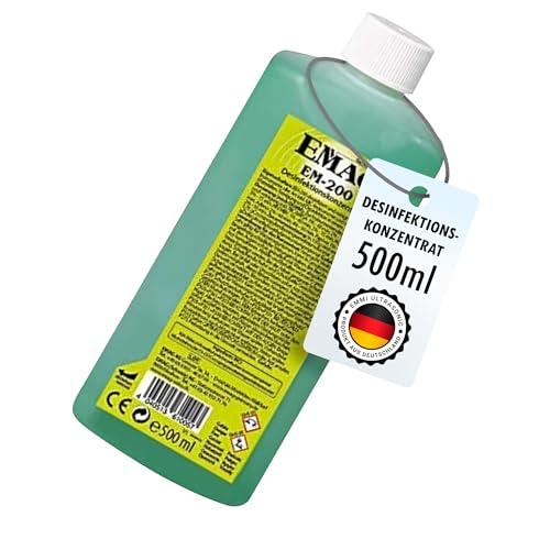 EMAG Desinfektionskonzentrat EM-200 I Spezieller Ultraschallreiniger für chirurgisches Instrumente uvm I Entfernt Amalgan- & Knochenreste uvm. I 500ml von Emag