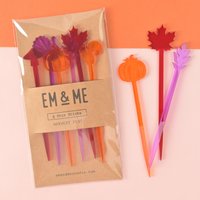 Ernte-Fest-Rührstäbchen, Erntedank-stäbchen, Herbst-Bar-Warenkorb, Truthahn-Zubehör von EmandMeStudio