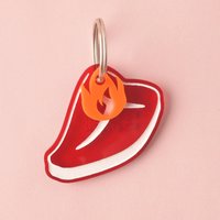 T-Bone Steak Personalisierte Haustier Tag, Fleisch Essen Form Katze Und Hund Id Tag T-Bone Steak Personalisierte Haustier Tag, Fleisch Essen Form Katze Und Hund Id Tag von EmandMeStudio