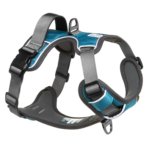 Embark No-Pull-Hundegeschirr einstellbar weich Brustgeschirr einfach sicher Kontrolle bequem für Hunde Haustier, ohne Choke (Medium (61-79 cm, Teal Blau) von Embark Pets