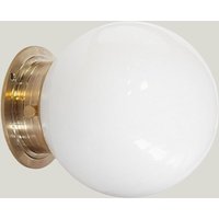 Weiß Glas Wandleuchte Globe Wandleuchter Licht in Gold Oder Silber Finish von EmbassyInteriors