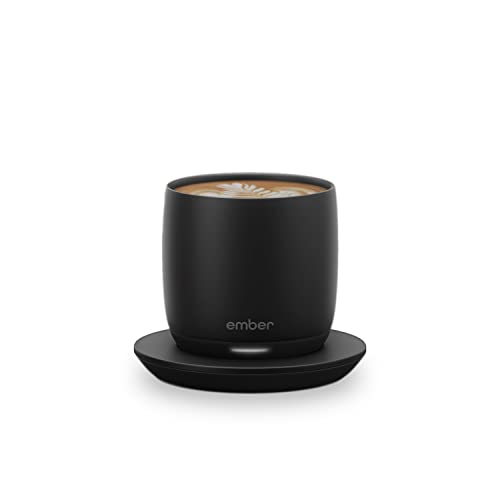 Ember Smart Cup mit Temperatureinstellung – 178, per App steuerbar, wiederaufladbarer, aufheizbarer Kaffeebecher mit Intelligent LED Display, 1,5-Stunden-Akku, Schwarz von Ember