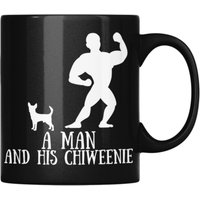 Chiweenie Tasse, Besitzer, Hund Papa Besitzer Geschenk Weihnachten Für Ihn, Ein Mann Und Sein Chiweenie, 11 & 15 Oz Tasse von EmberLightShop