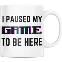 I Paused My Game To Be Here Tasse, Gamer Gaming Tasse Für Junge Mädchen Geburtstag Weihnachten, Süßes Videospiel Geschenkidee, 11 Oz 15 Becher von EmberLightShop