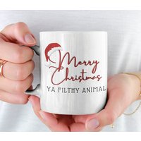Merry Christmas Ya Filthy Animal Mug, Home Alone Becher, Weihnachtsfilm Tasse, Neuheit Weihnachtsbecher, 11 & 15 Oz Tasse von EmberLightShop