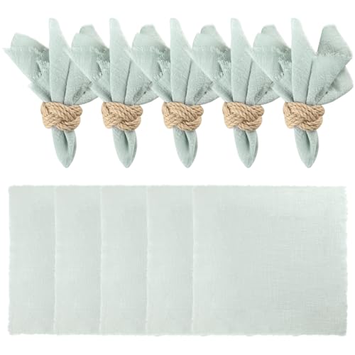 6 Stück Stoff Servietten Hochwertige Beige Servietten 45x55 cm Stoffservietten Salbeigrün Waschbar Stoffservietten Musselin für Tischdekoration Hochzeitsfeiern Cafés Restaurants (10 Stück Grau grün) 6 Stück Stoff Servietten Hochwertige Beige Servietten 45x55 cm Stoffservietten Salbeigrün Waschbar Stoffservietten Musselin für Tischdekoration Hochzeitsfeiern Cafés Restaurants (10 Stück Grau grün) von Embhlitfe
