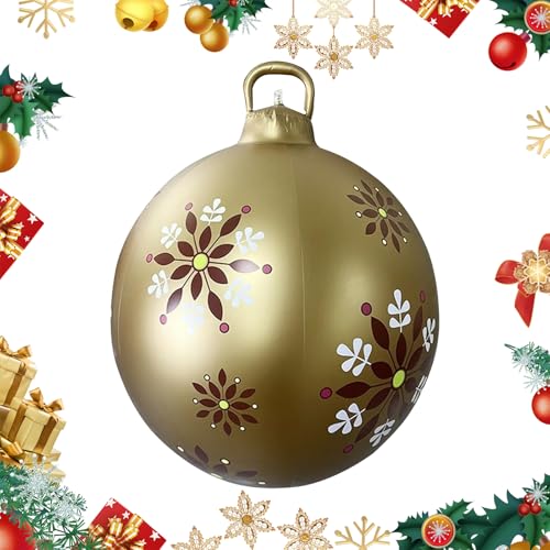 Aufblasbare Weihnachtskugel PVC Weihnachten Aufblasbar Dekoriert Ball im Freien große Weihnachten Xmas Bälle für draußen Urlaub Weihnachtsschmuck Hof Rasen Veranda Gartendekoration von Embhlitfe