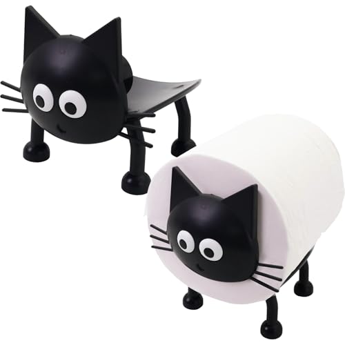 Embhlitfe Katzen-Toilettenpapierhalter einzigartiger – Lustiger Toilettenpapierhalter, freistehend, Badezimmer-Set – 3D-Gedruckter niedlicher schwarzer Katzen-Toilettenpapierhalter –2er-Set Embhlitfe Katzen-Toilettenpapierhalter einzigartiger – Lustiger Toilettenpapierhalter, freistehend, Badezimmer-Set – 3D-Gedruckter niedlicher schwarzer Katzen-Toilettenpapierhalter –2er-Set von Embhlitfe