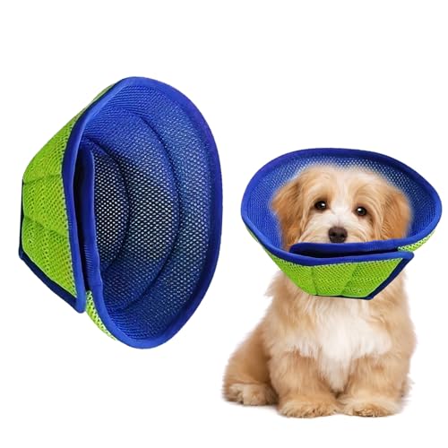 Embhlitfe Weiches Hundekegelhalsband nach Operationen, verstellbares Halsband für Haustiere, schützender Kopfkegel für Hunde, verhindert Lecken mit weichem Schutzrand (A, S) von Embhlitfe