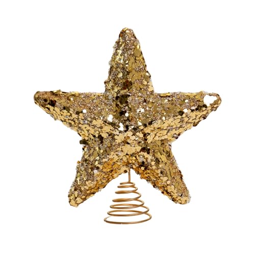 Weihnachtsbaumspitze Stern,Gold Weihnachtsbaumspitze Sternspitze Weihnachtsbaumschmuck Baumspitze,Glitzerstern Dekoration für Weihnachtsbaumschmuck Weihnachtsdekoration für Zuhause (Golden15) von Embhlitfe