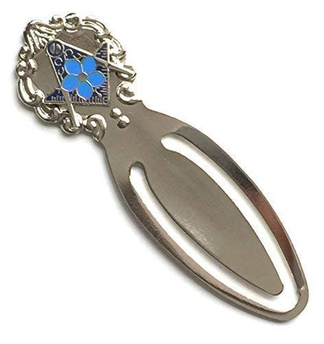 Freimaurer Blumen in Silber Wappen Emblem Emaille Verziert Lesezeichen & Geschenktüte (K154) von Emblems-Gifts