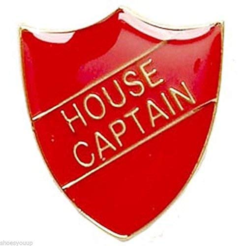 House Captain Shield Form Badge ideal für Schulen (rot) von Emblems-Gifts