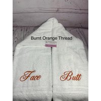 Bestickte Handtücher Gesicht Butt College Geschenke Weihnachtsgeschenkideen Vatertag Gag Geschenk Geburtstagsgeschenke von EmbroideredMemorys