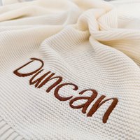 Personalisierte Baby Decke Bestickte Bio Baumwolle Strick von EmbroideredstoreCA
