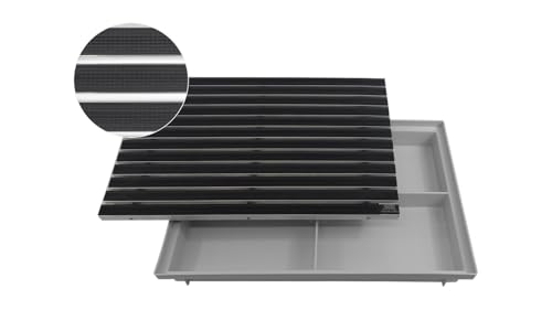 EMCO 60x40cm Eingangsmatte DIPLOMAT Gummi 22mm + Bodenwanne Fußmatte Türmatte Abstreifer von Emco