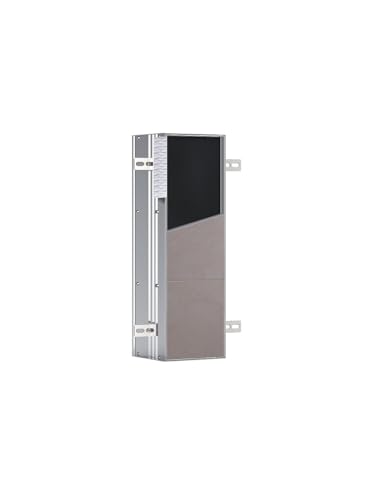 EMCO Asis Plus Unterputz-WC Modul mit Toilettenpapierhalter, Badezimmerschrank für unsichtbaren Stauraum, Hochschrank mit Push to Open- Funktion und 3 Fächern, Türanschlag rechts von Emco