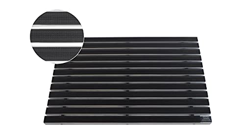 EMCO Eingangsmatte DIPLOMAT 22mm Gummi schwarz Fußmatte Schmutzfangmatte Fußabtreter Antirutschmatte, Größe:590 x 390 mm von Emco