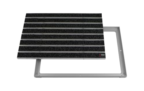 EMCO Eingangsmatte DIPLOMAT Large Rips anthrazit 22mm + ALU Rahmen Fußmatte Schmutzfangmatte Fußabtreter Antirutschmatte, Größe:1000 x 500 mm EMCO Eingangsmatte DIPLOMAT Large Rips anthrazit 22mm + ALU Rahmen Fußmatte Schmutzfangmatte Fußabtreter Antirutschmatte, Größe:1000 x 500 mm von Emco