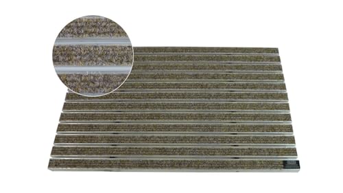 EMCO Eingangsmatte DIPLOMAT Rips sand 12mm Fußmatte Schmutzfangmatte Fußabtreter Antirutschmatte, Größe:590 x 390 mm von Emco